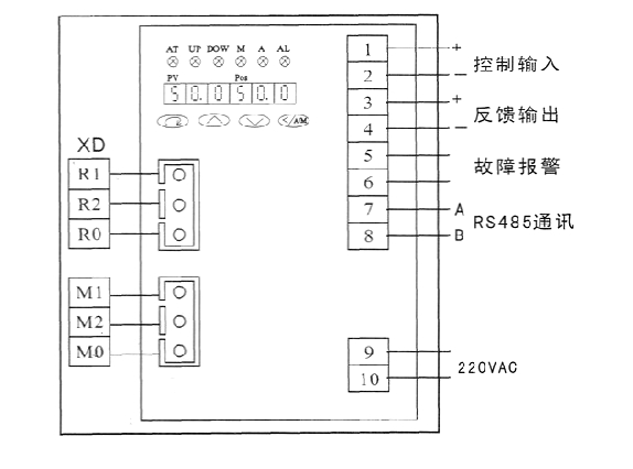 PSL电动执行器_调节型接线图