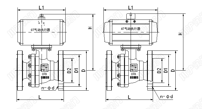 气动衬氟球阀结构图