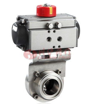 气动卫生级螺纹蝶阀